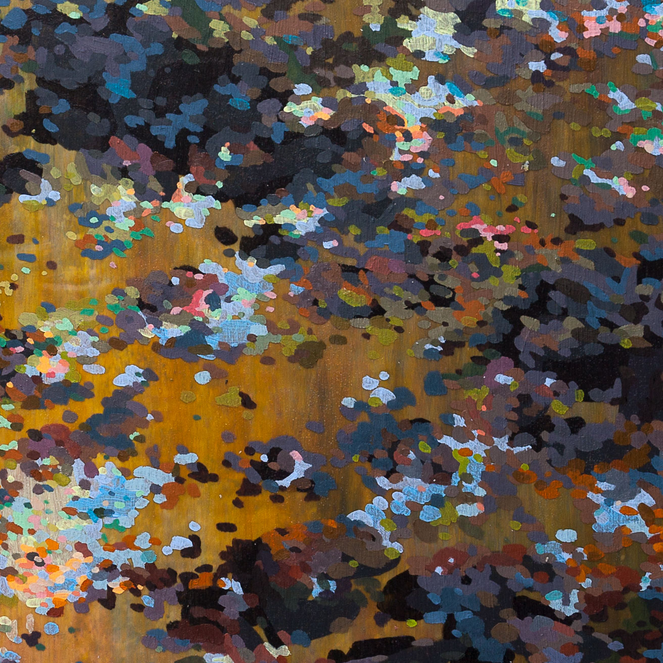 Expression of Contemplation — oil and cold wax on Baltic birch panel