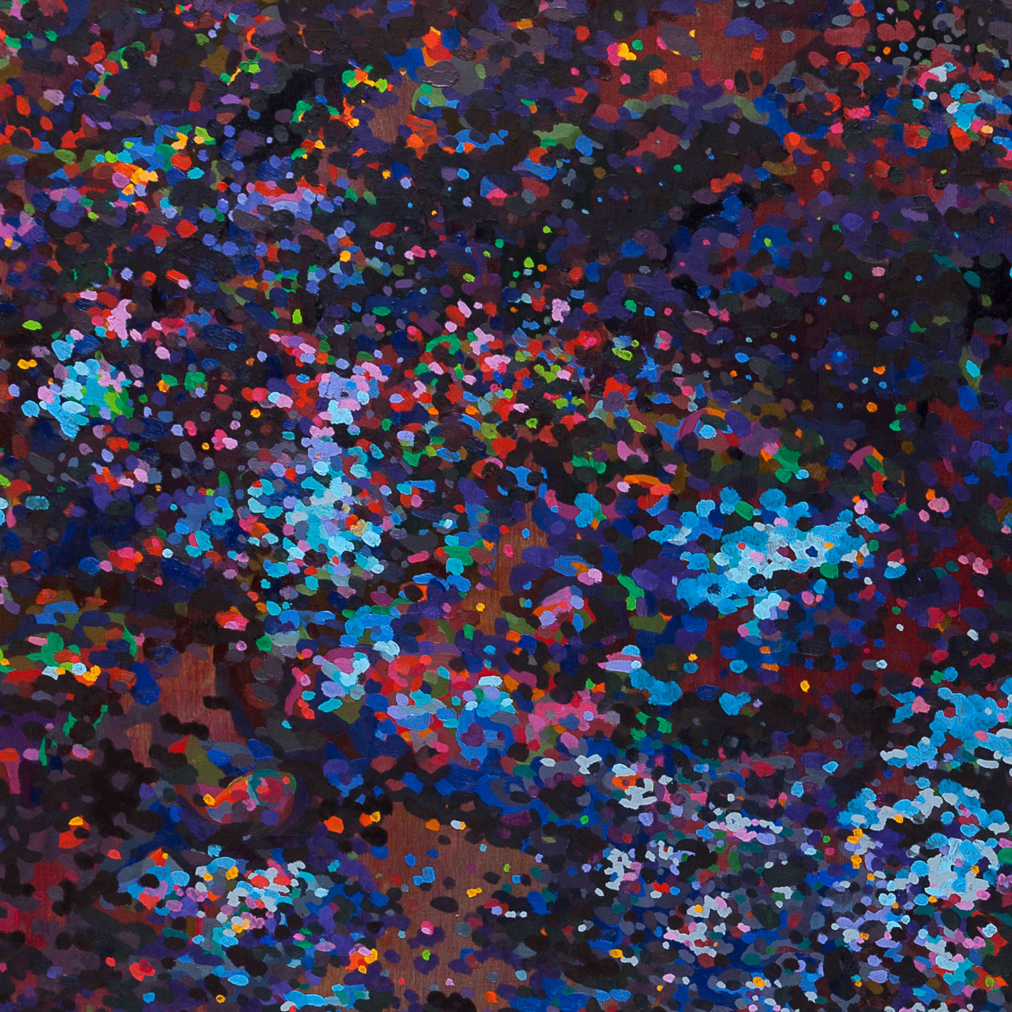 Relative Articulation — oil and cold wax on Baltic birch panel