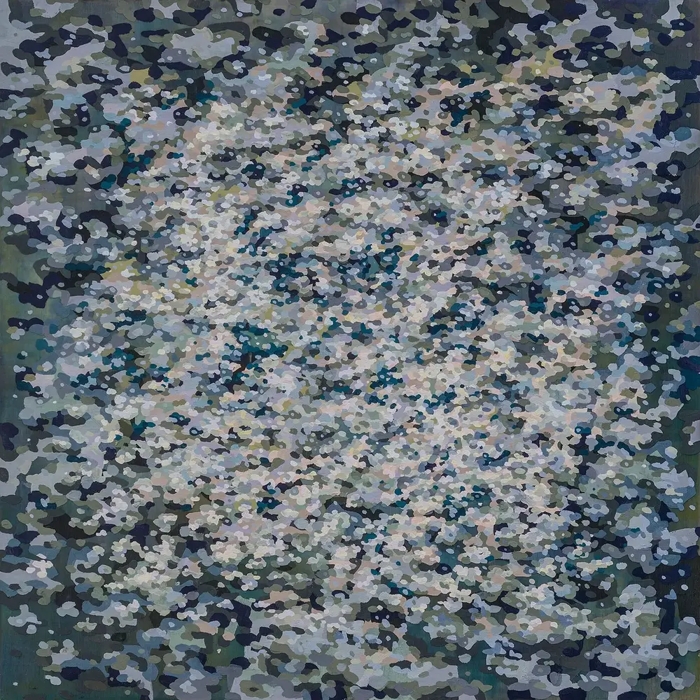 Enduring Dissolution — oil and cold wax on Baltic birch panel